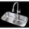 Anzzi Moore Undermount 32" 50/50 Double Bowl Kitchen Sink in Brushed Satin K-AZ3218-2B - alternate 2